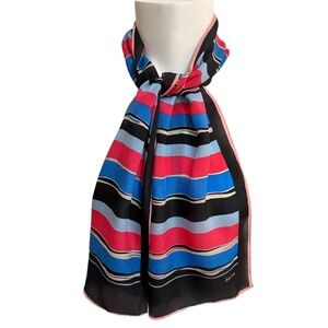 Sasha 100% Silk Scarf - Vibrant Striped Design
